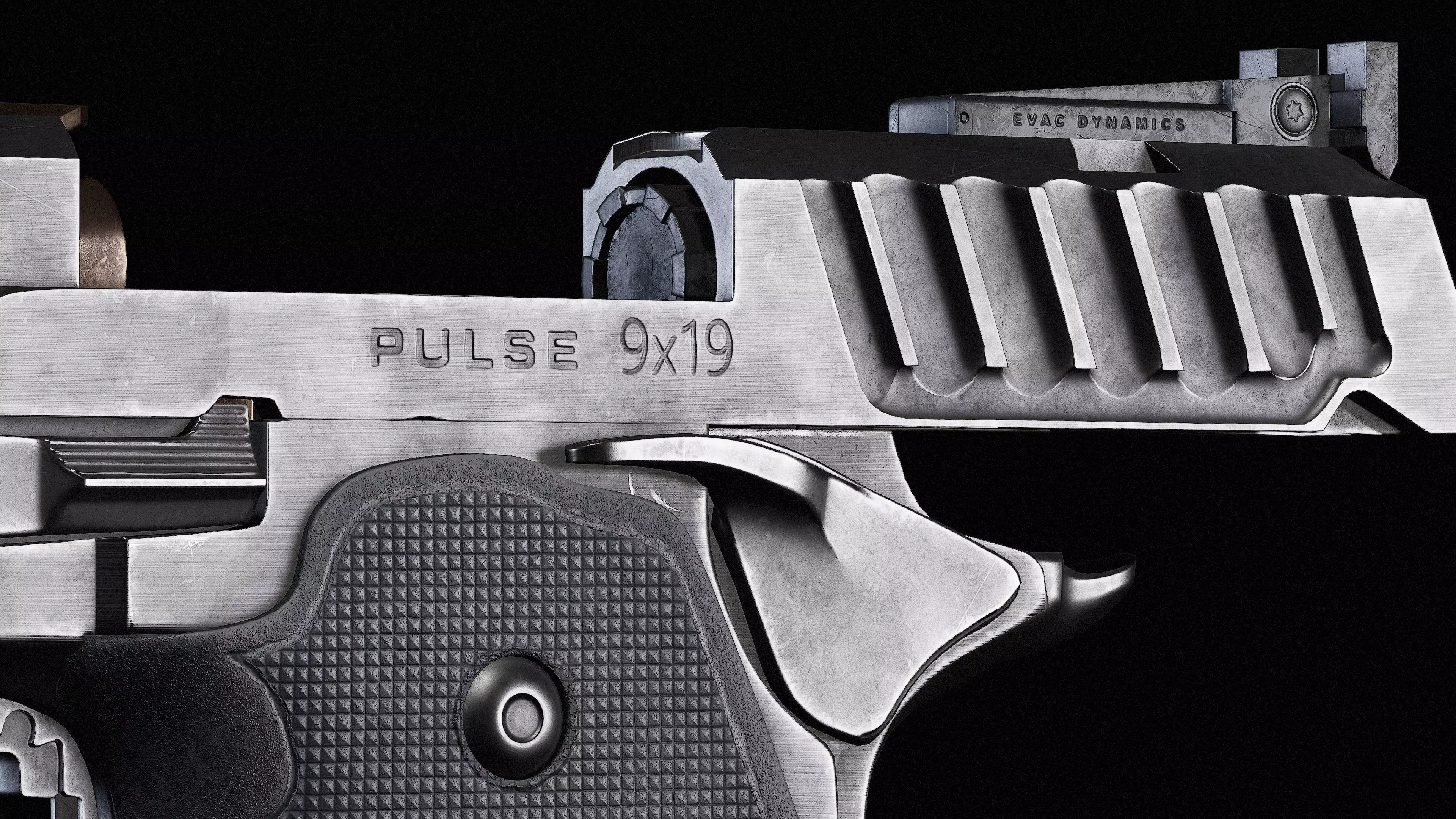 AAA Concept modern pistol Evac Dynamics Pulse 9mm Low-poly 3D model_2