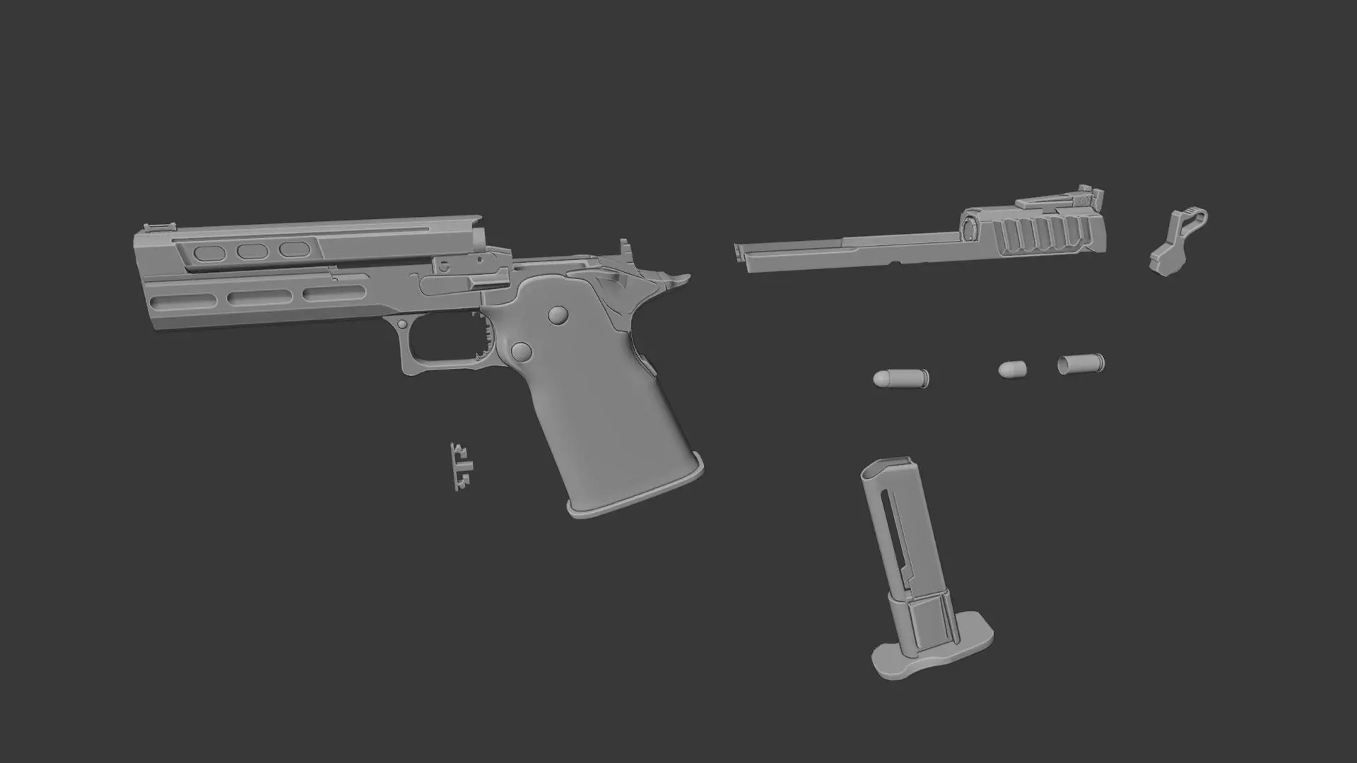 AAA Concept modern pistol Evac Dynamics Pulse 9mm Low-poly 3D model_10