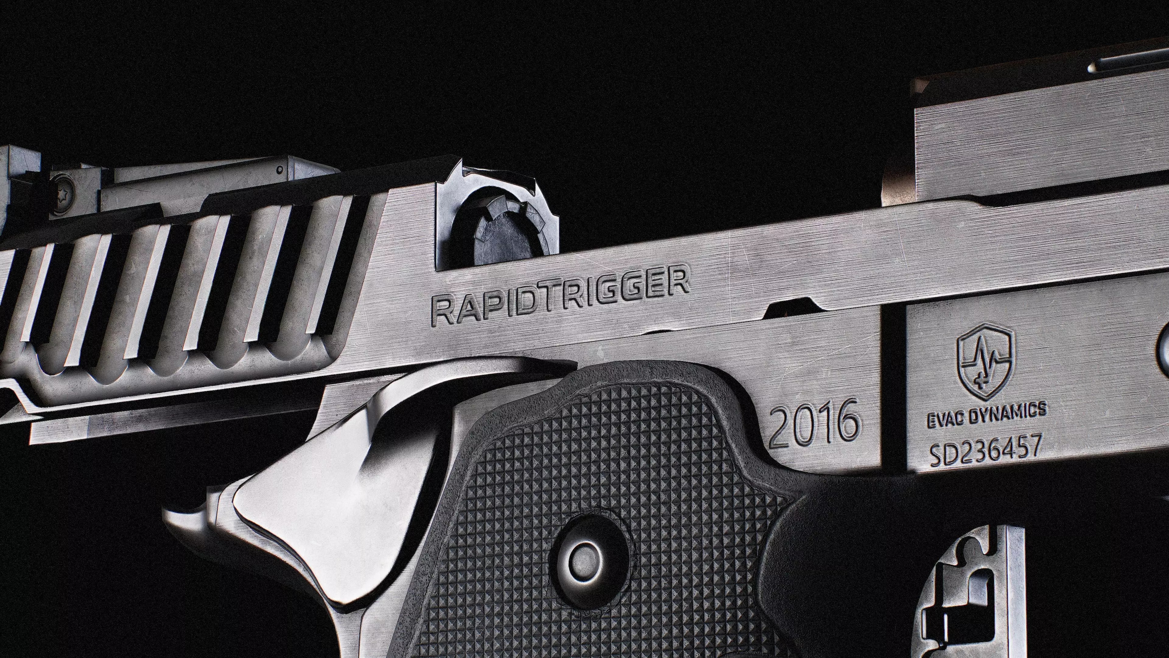 AAA Concept modern pistol Evac Dynamics Pulse 9mm Low-poly 3D model_4