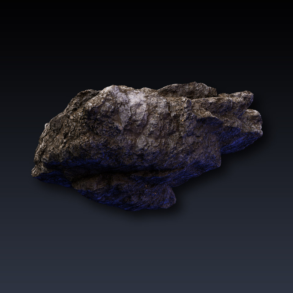 Large Rock realistic hi-poly 3D model_2
