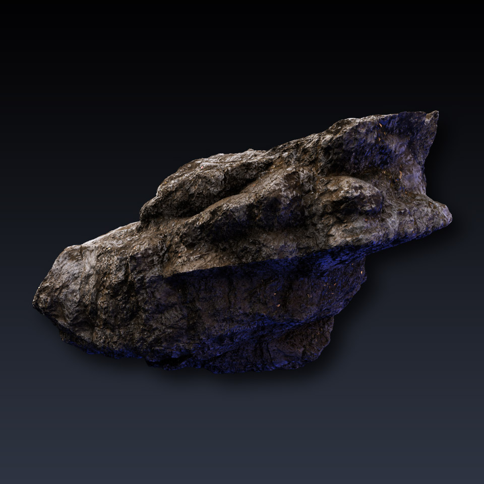 Large Rock realistic hi-poly 3D model_1
