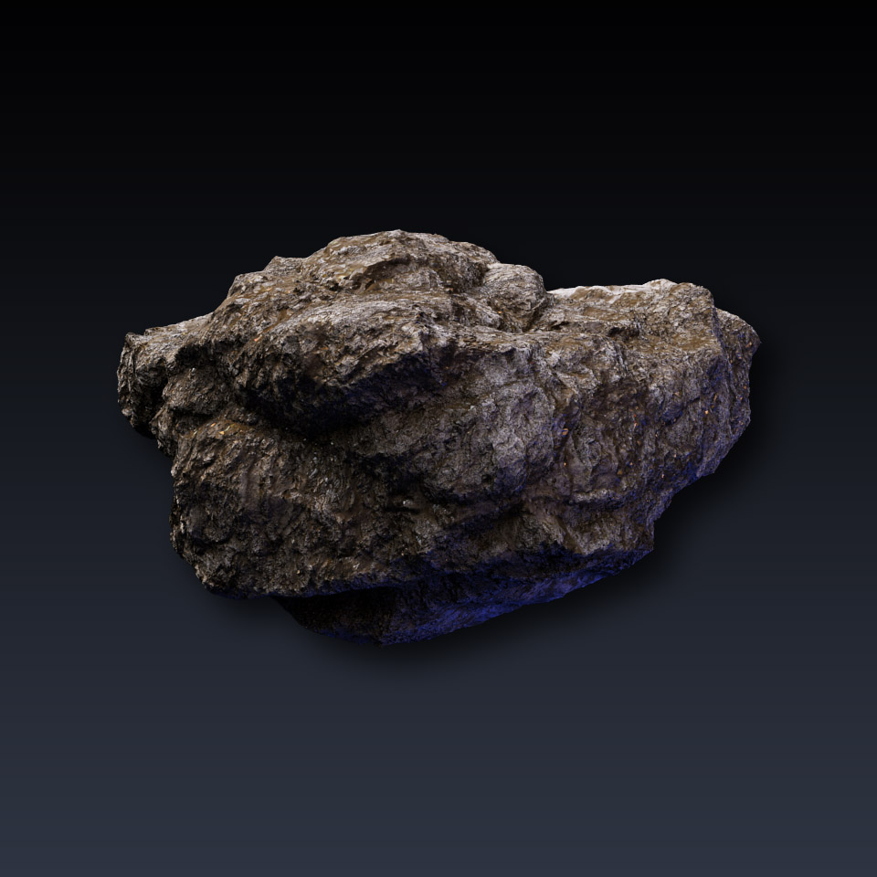Large Rock realistic hi-poly 3D model_3