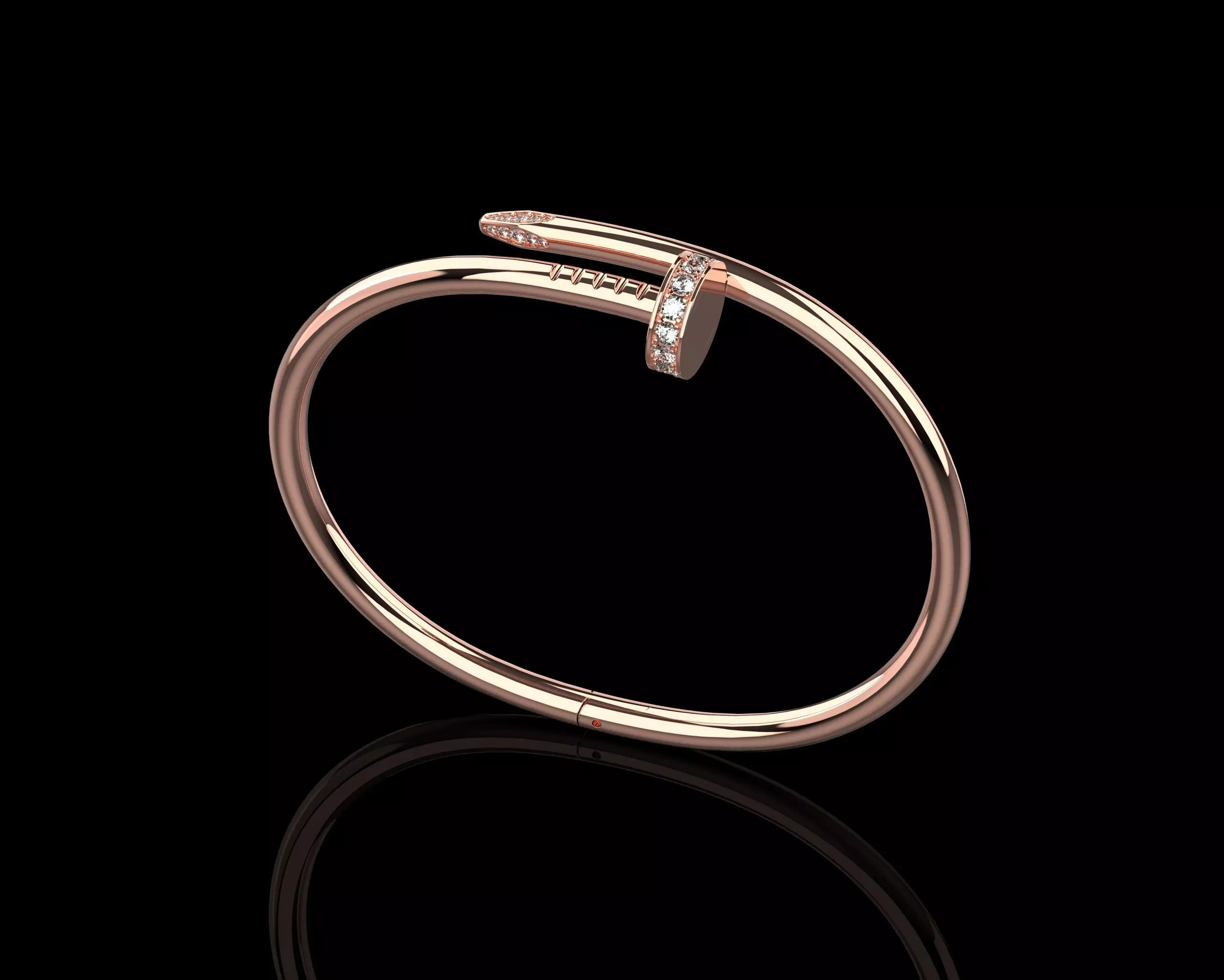 Juste un clou Bracelet 18 Size with Gems N86 3D print model_0