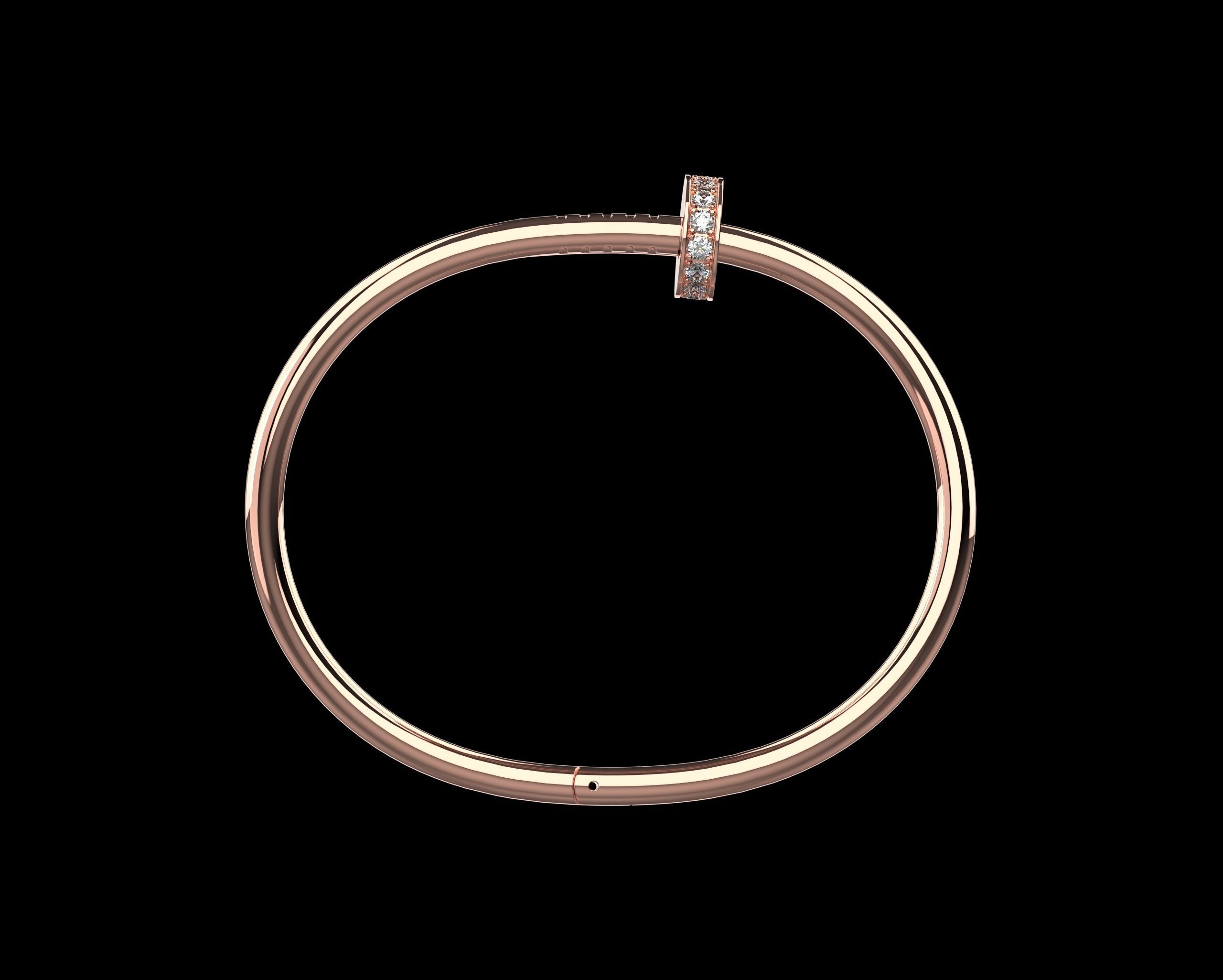 Juste un clou Bracelet 18 Size with Gems N86 3D print model_25