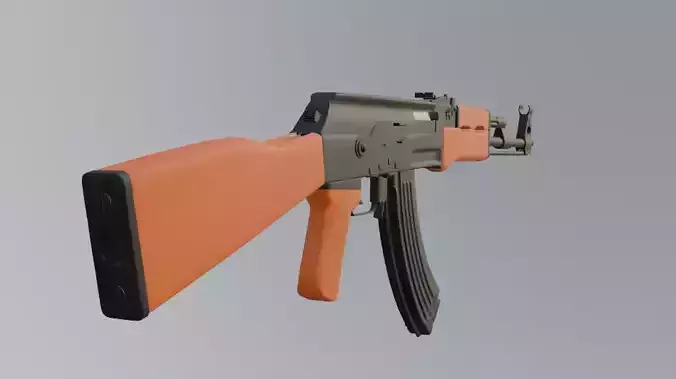 AK-47 weapon is suitable for shooter games 3D model