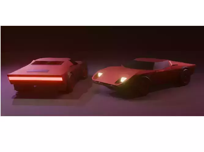 Low Poly Sports Car