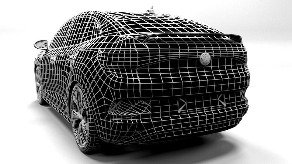 VW ID5 GTX 2022 Low-poly 3D model_3