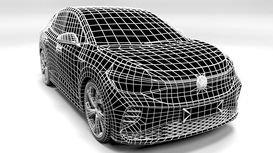 VW ID5 GTX 2022 Low-poly 3D model_1