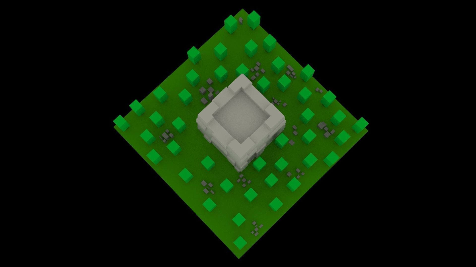 Low Poly Game Ready Stone Tower Low-poly 3D model_3