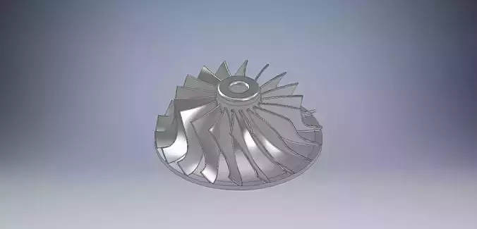 Turbocharger Impeller 3D print model 3D print model