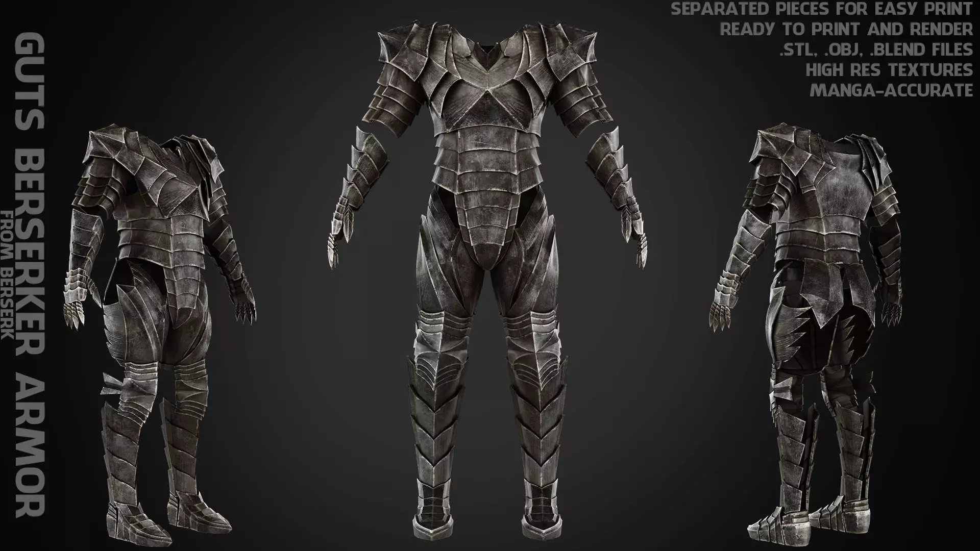Guts Berserker Armor for Cosplay 3D print model_0