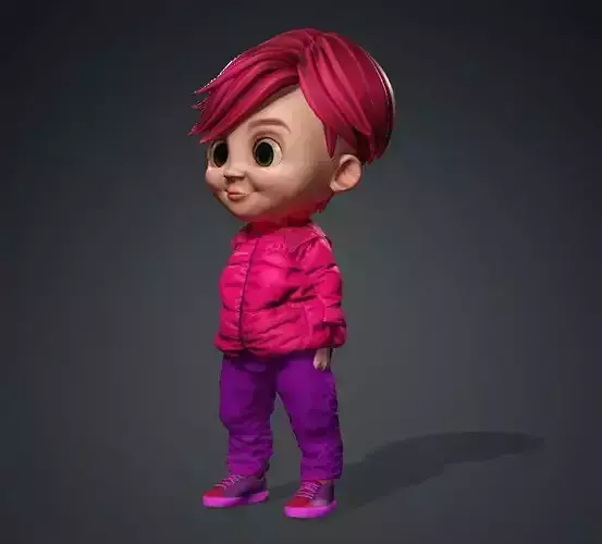 Cartoon Boy Rigged 3D model 