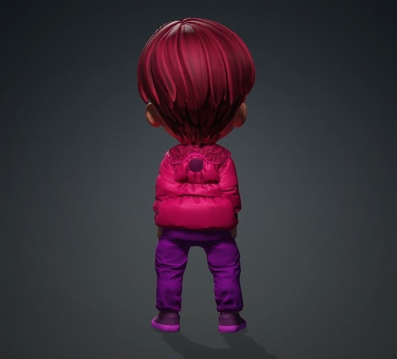 Cartoon Boy Rigged 3D model  3D model_2