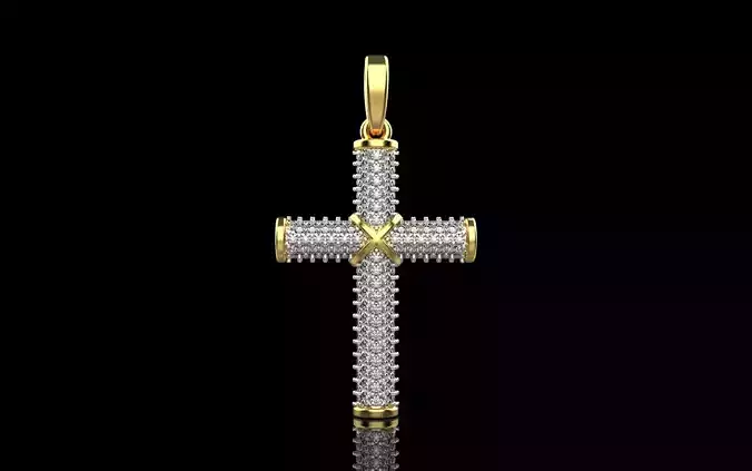 Cross with gems model 664