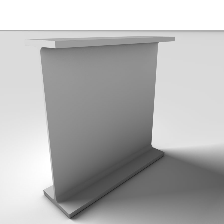 Metal Beam HEA 3D model_2