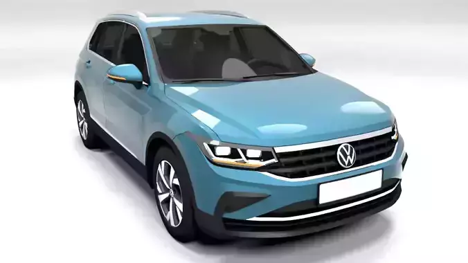 VW TIGUAN 2021 Low-poly 3D model