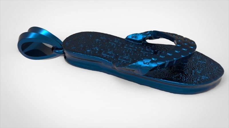 Hawaiian Flip Flop Sandals Necklace Charm Pendant Jewelry 3D print model_28