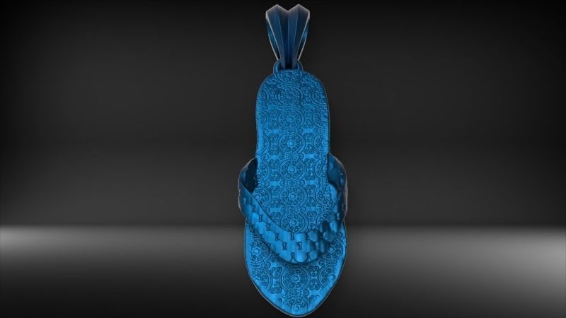 Hawaiian Flip Flop Sandals Necklace Charm Pendant Jewelry 3D print model_26