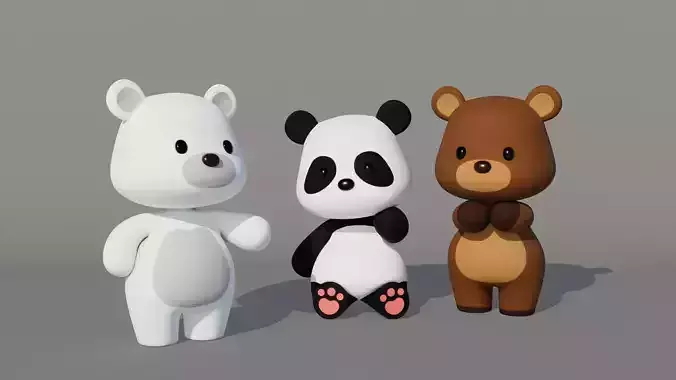 Rigged Cartoon Bear