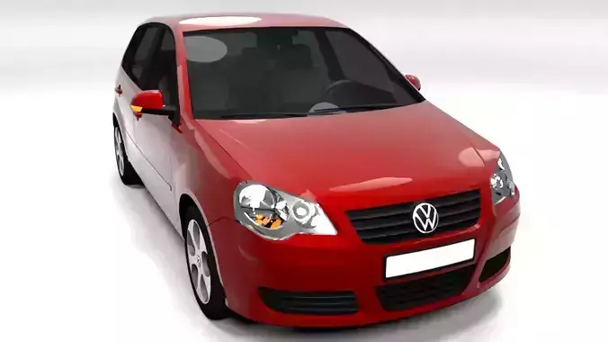VW POLO 2005 5DOOR Low-poly 3D model