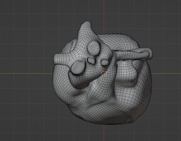 Human heart Low-poly 3D model_9