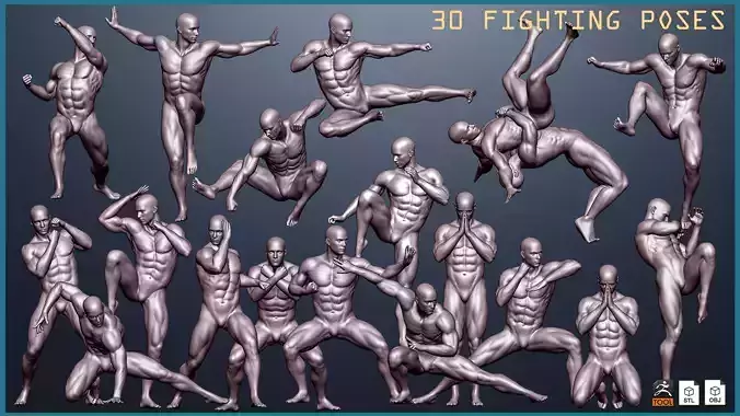 Fighting Poses -Full Body 3D model