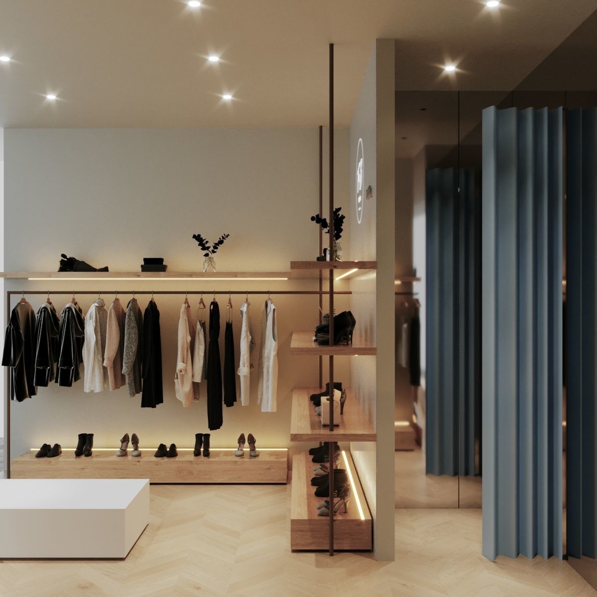 LUXURY CLOTHING STORE INTERIOR DESIGN 3D model 3D model_1