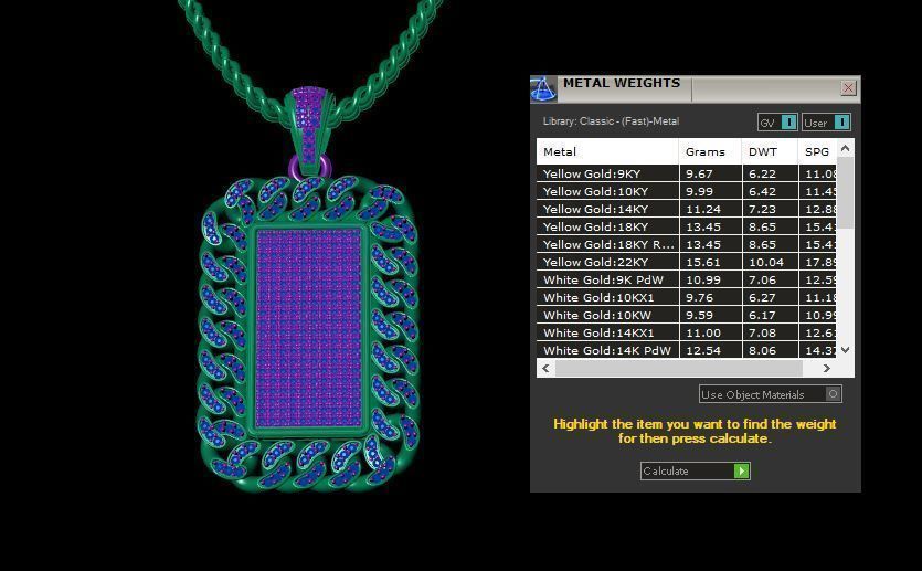 Diamond Cuban Chain Pendants 3D print model_7