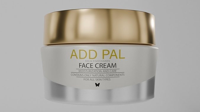 Face cream Low-poly 3D model