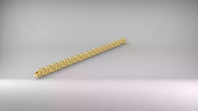 asimetrik desenli yumusak 3d zincir bileklik