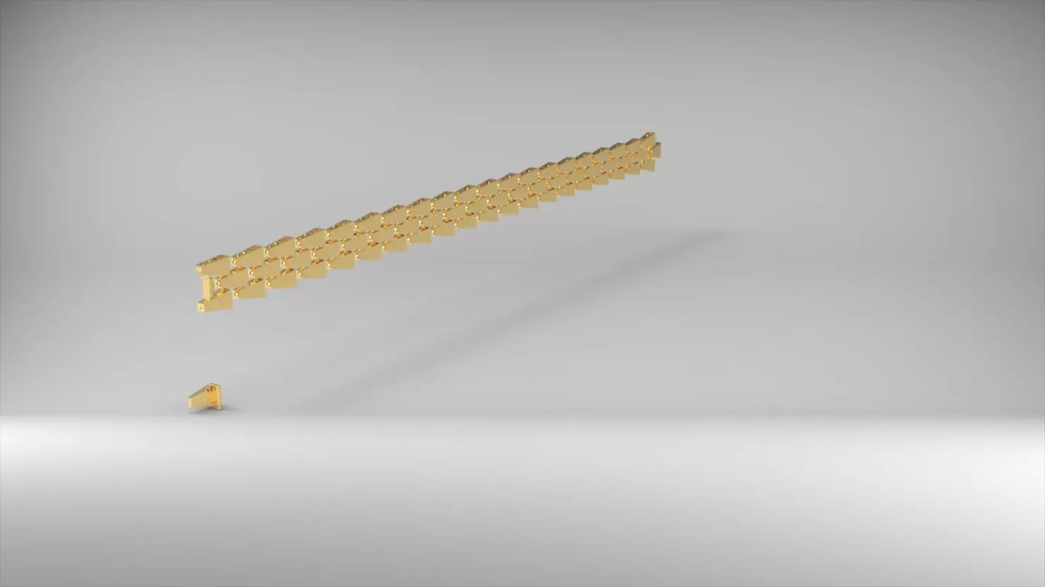 hareketli ve tasli simetrik 3d zincir bileklik 3D print model