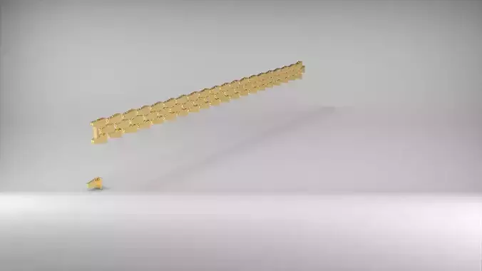 hareketli ve tasli simetrik 3d zincir bileklik