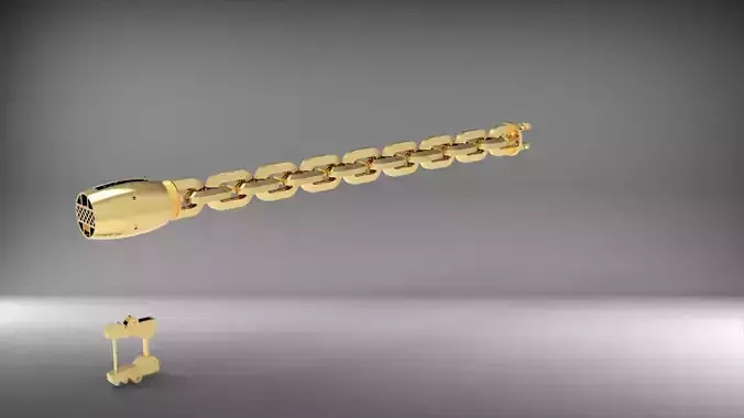 halka seklinde buyuk 3d zincir bileklik