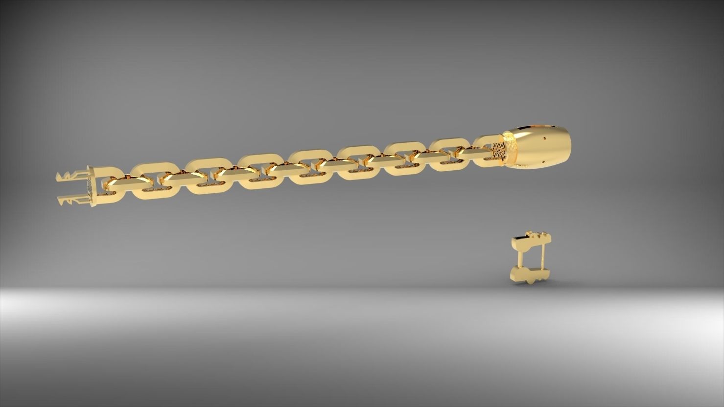 halka seklinde buyuk 3d zincir bileklik 3D print model_6