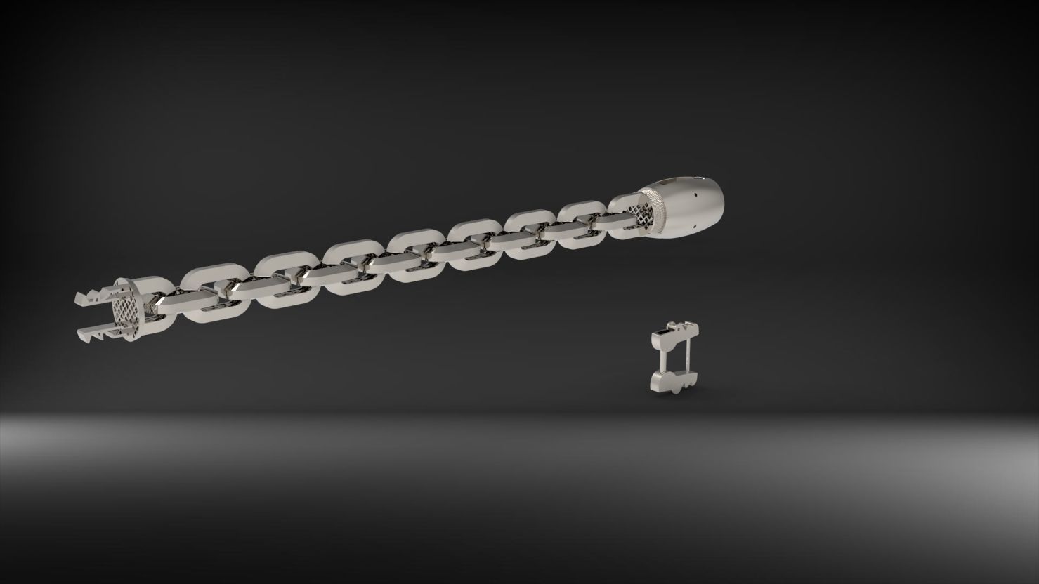 halka seklinde buyuk 3d zincir bileklik 3D print model_5