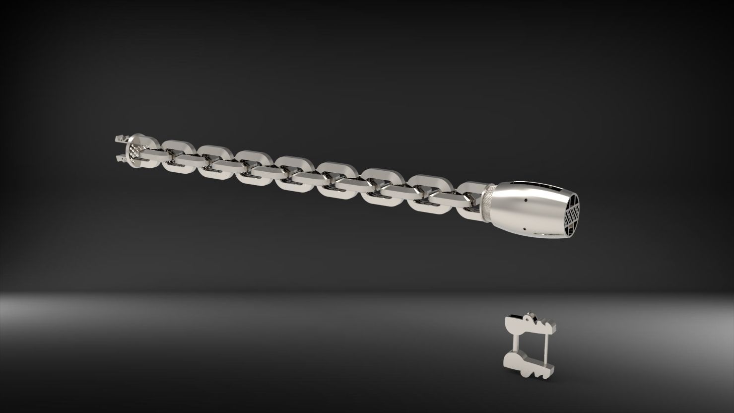 halka seklinde buyuk 3d zincir bileklik 3D print model_15