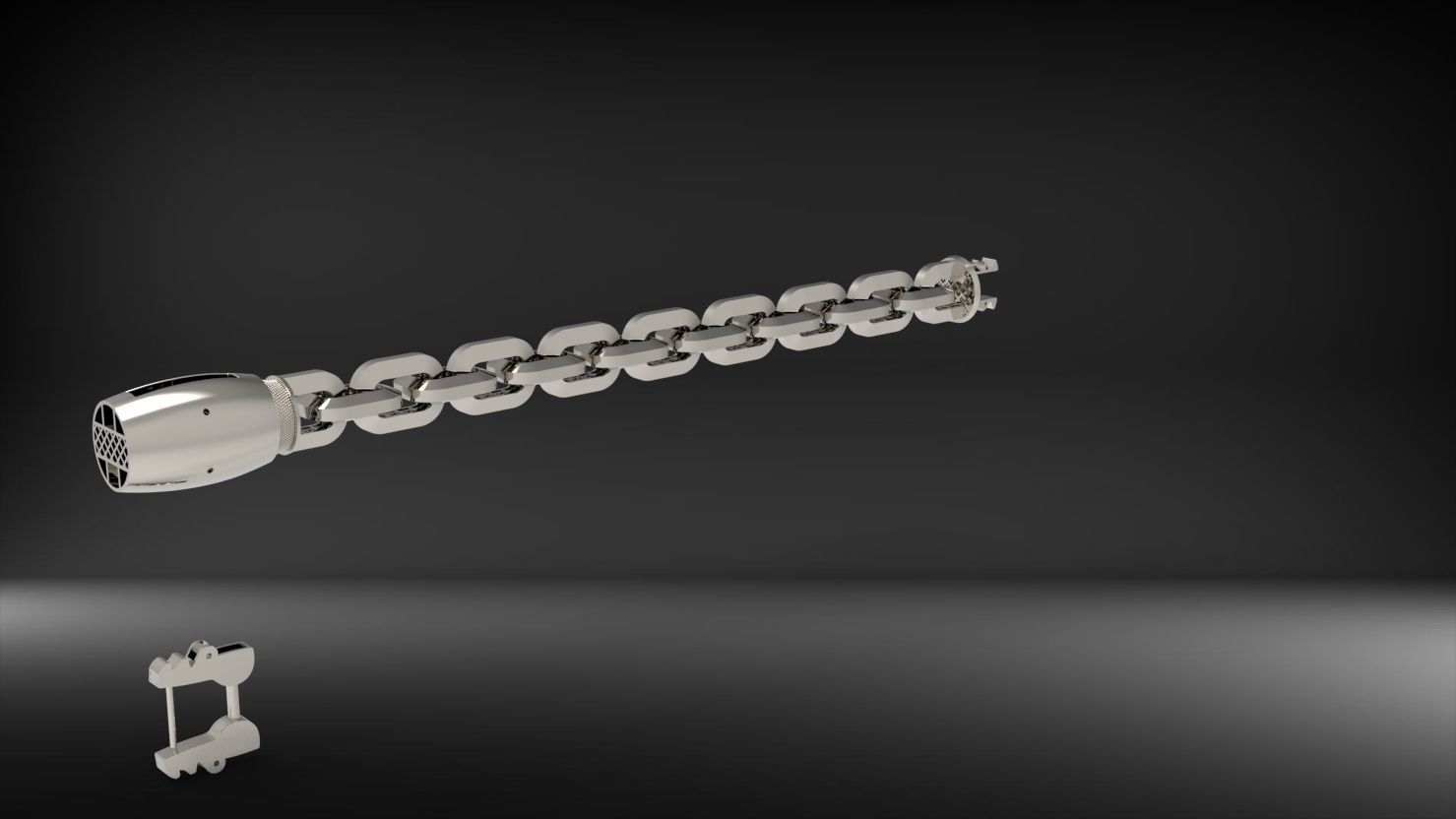 halka seklinde buyuk 3d zincir bileklik 3D print model_1