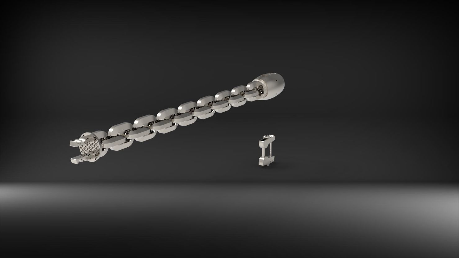 halka seklinde buyuk 3d zincir bileklik 3D print model_3