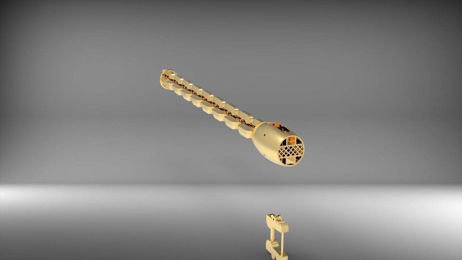 halka seklinde buyuk 3d zincir bileklik 3D print model_18