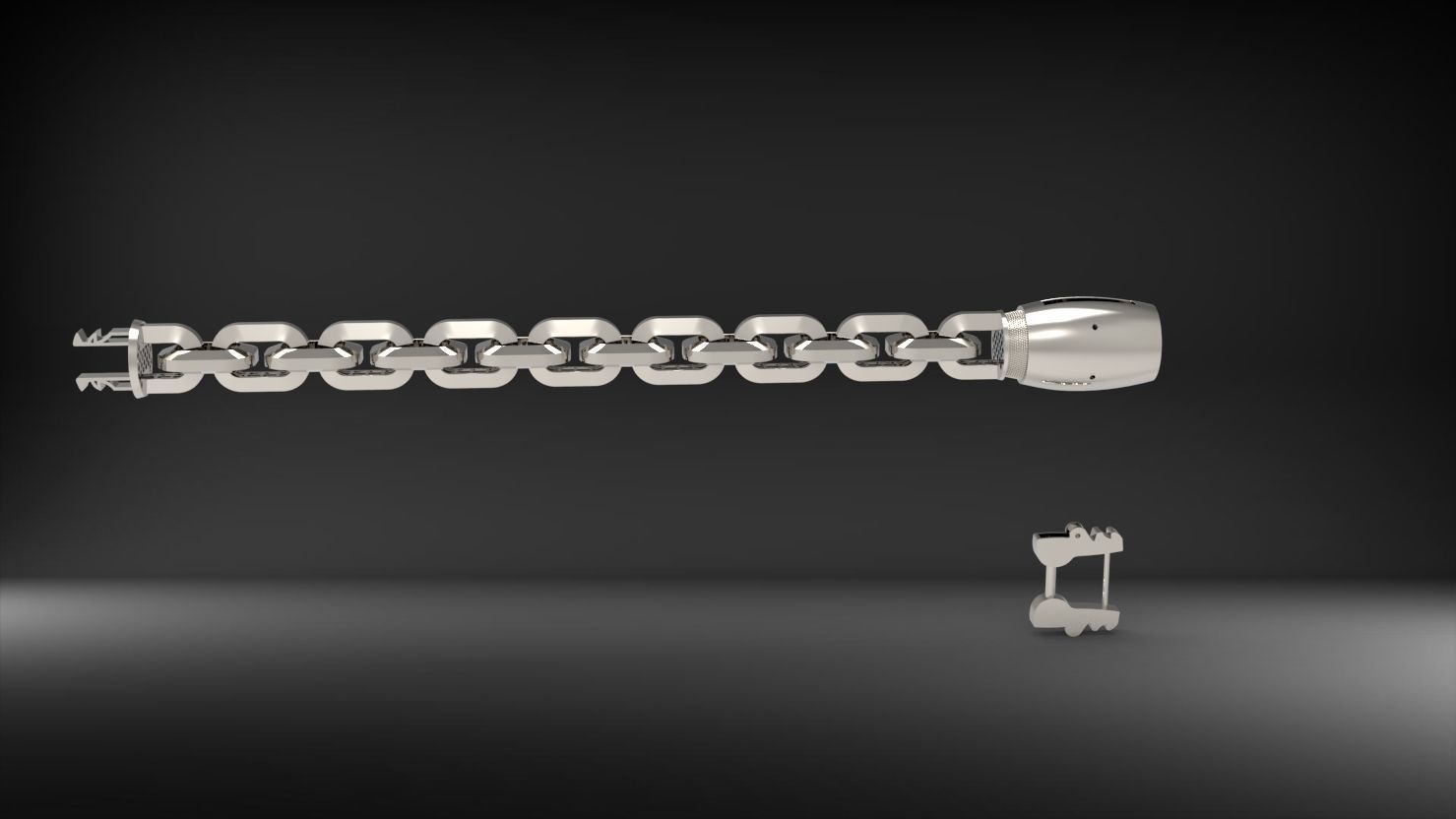 halka seklinde buyuk 3d zincir bileklik 3D print model_9