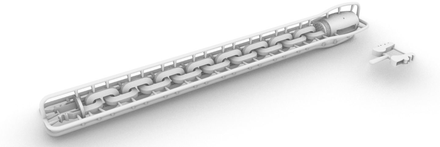 halka seklinde buyuk 3d zincir bileklik 3D print model_14