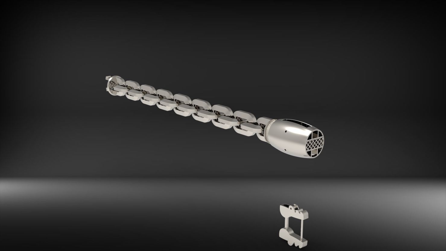 halka seklinde buyuk 3d zincir bileklik 3D print model_17