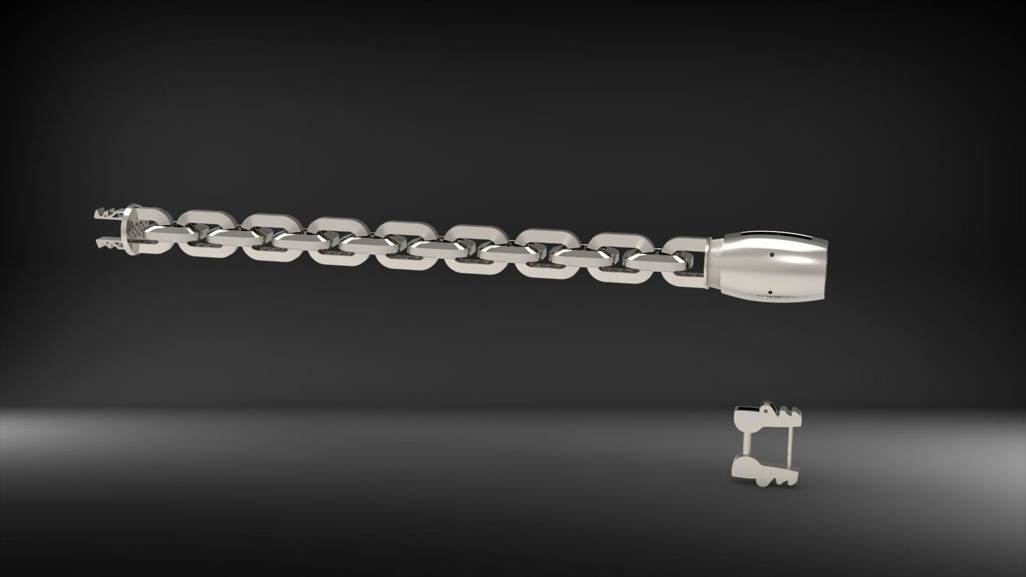 halka seklinde buyuk 3d zincir bileklik 3D print model_11