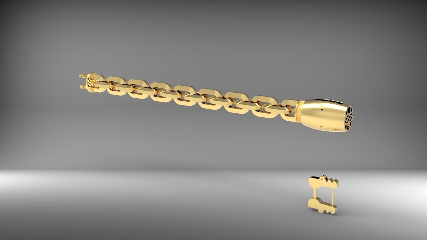 halka seklinde buyuk 3d zincir bileklik 3D print model_12