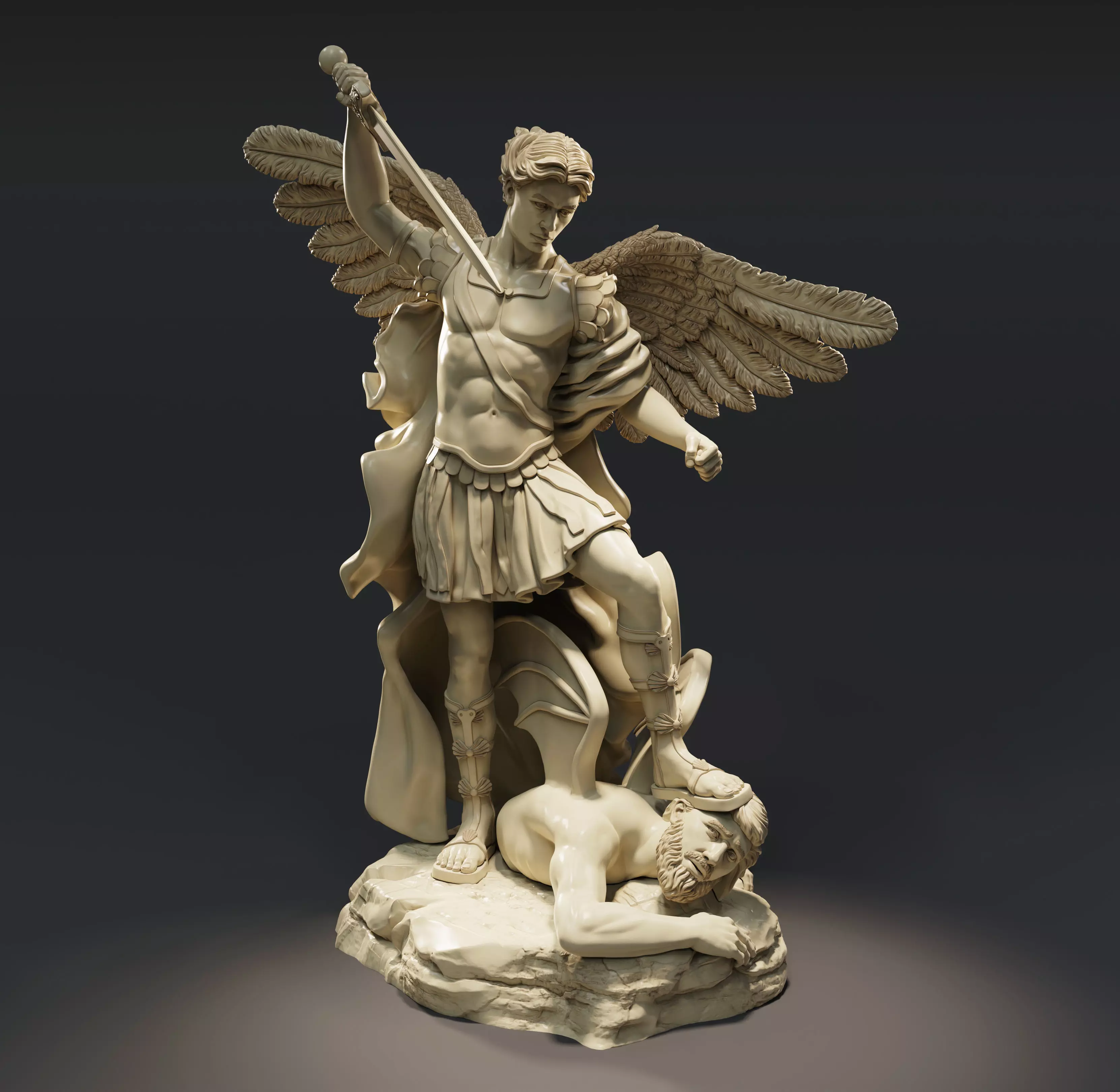 Archangel Michael Statue 3D print model_0