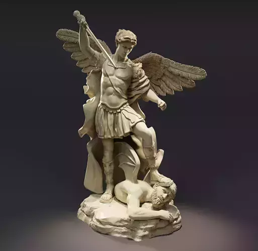 Archangel Michael Statue 3D print model