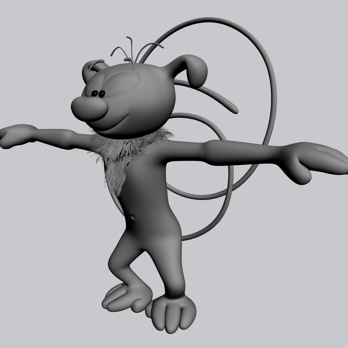 Marsupilami Character RIGGED Low-poly 3D model_12