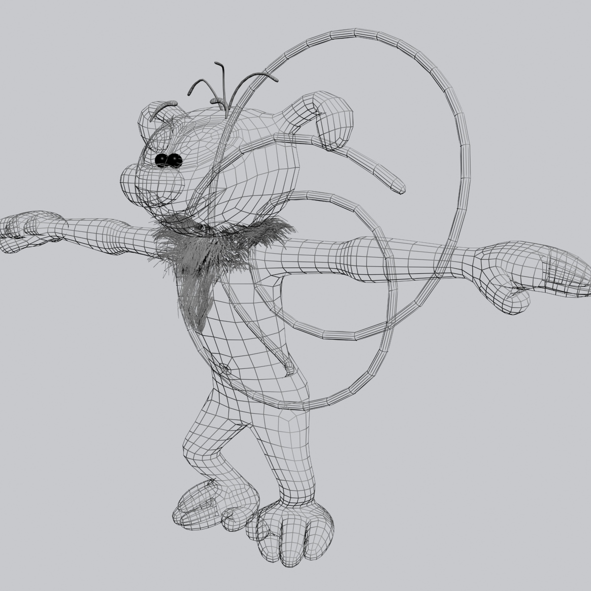 Marsupilami Character RIGGED Low-poly 3D model_13