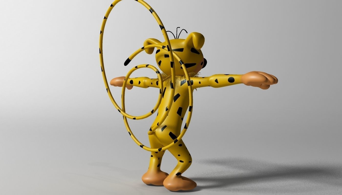 Marsupilami Character RIGGED Low-poly 3D model_4