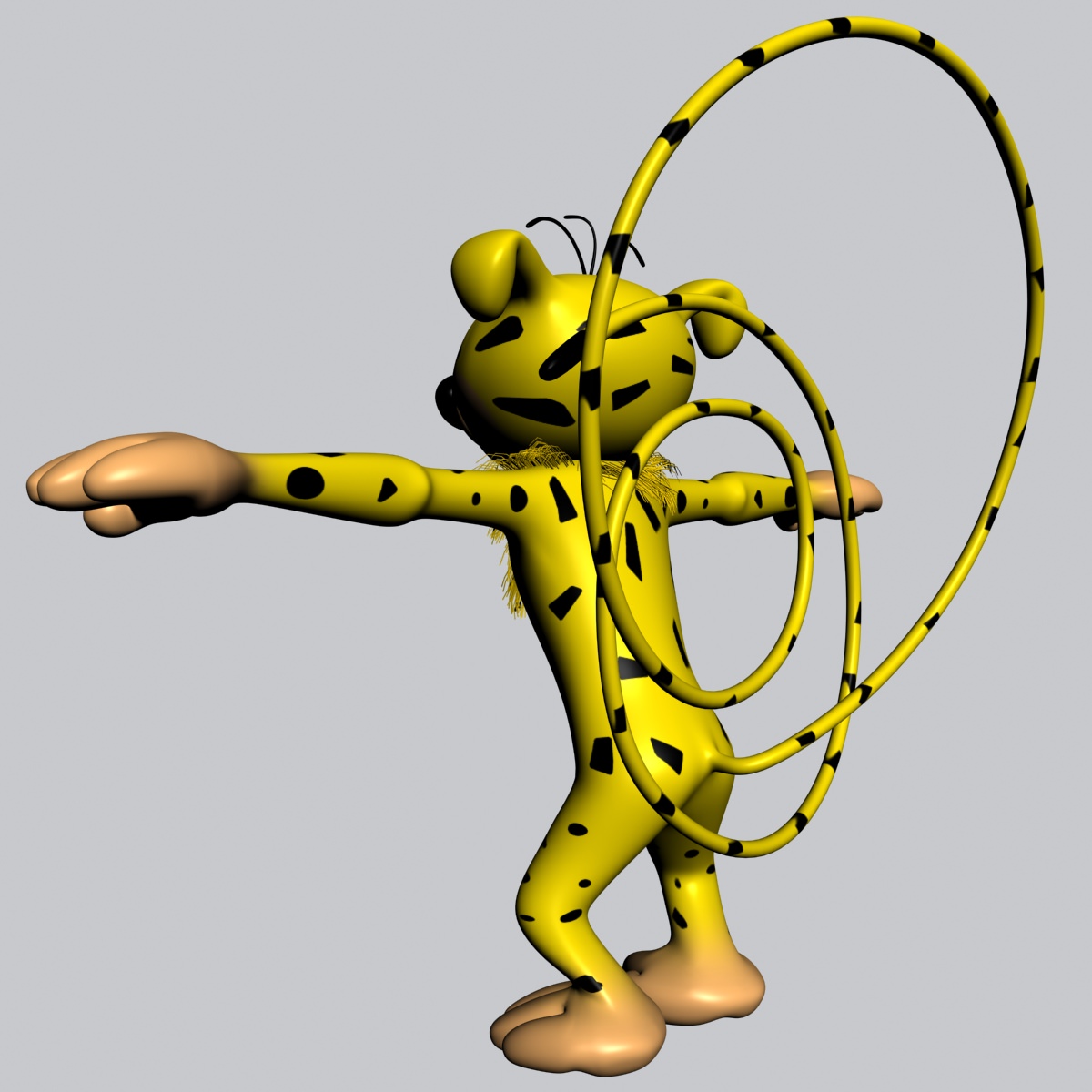 Marsupilami Character RIGGED Low-poly 3D model_10